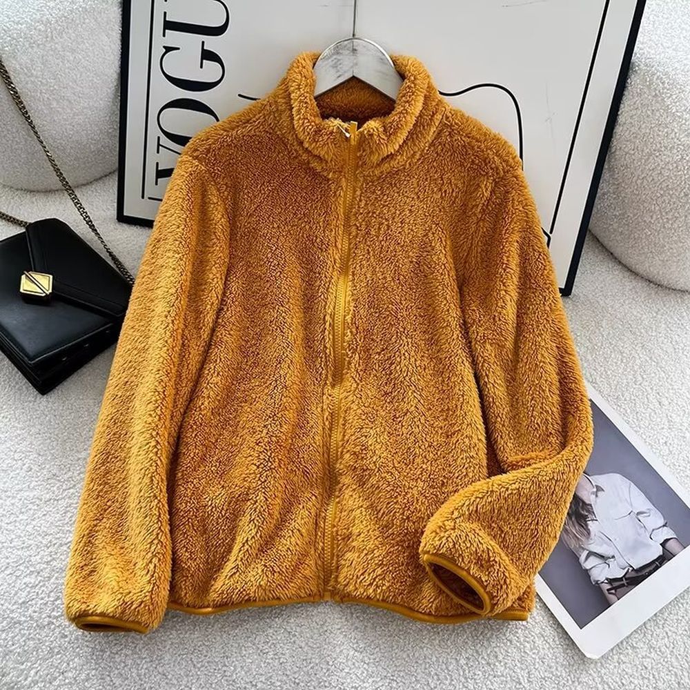 Women's Warm Plush Polar Fleece Jacket Long Sleeve