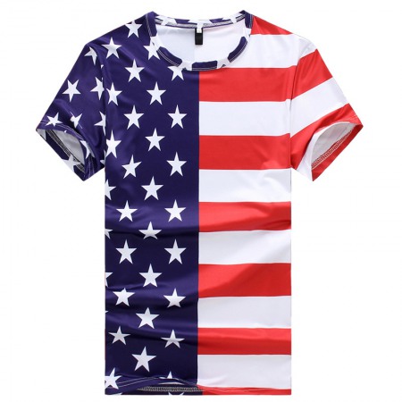 Independence Day 3D Printing Men's Short Sleeve T-Shirt